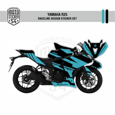 Yamaha R25 Eski Kasa Raceline Design Görsel Turkuaz Siyah
