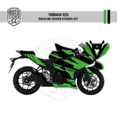 Yamaha R25 Eski Kasa Raceline Design Görsel Yeşil Siyah