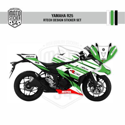 Yamaha R25 Eski Kasa RTech Design Görsel Beyaz Fıstık Yeşil