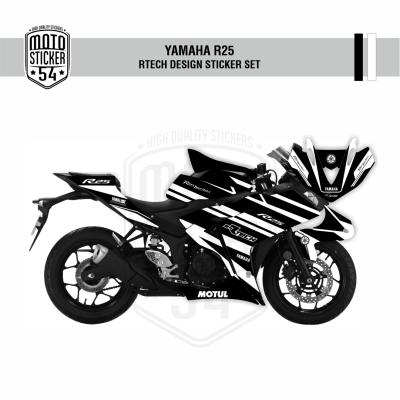 Yamaha R25 Eski Kasa RTech Design Görsel Siyah Beyaz