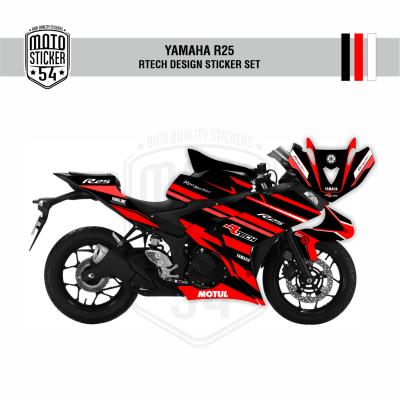 Yamaha R25 Eski Kasa RTech Design Görsel Siyah Kırmızı
