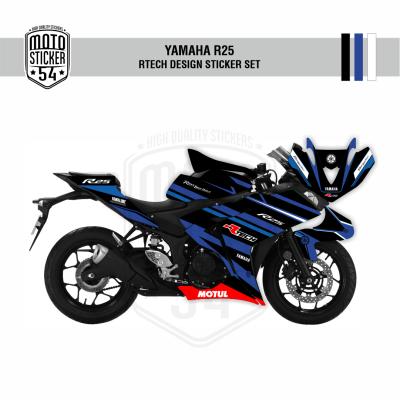 Yamaha R25 Eski Kasa RTech Design Görsel Siyah Mavi