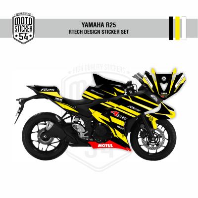 Yamaha R25 Eski Kasa RTech Design Görsel Siyah Sarı