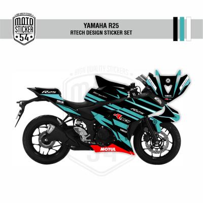 Yamaha R25 Eski Kasa RTech Design Görsel Siyah Turkuaz