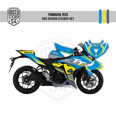 Yamaha R25 Eski Kasa VDS Design Görsel Açık Mavi