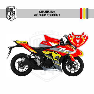 Yamaha R25 Eski Kasa VDS Design Görsel Kırmızı