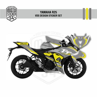 Yamaha R25 Eski Kasa VDS Design Görsel Koyu Gri