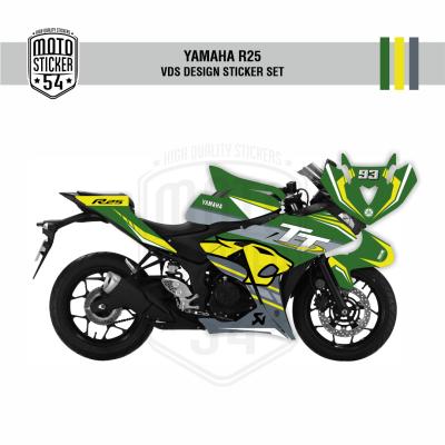 Yamaha R25 Eski Kasa VDS Design Görsel Koyu Yeşil
