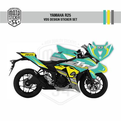 Yamaha R25 Eski Kasa VDS Design Görsel Turkuaz