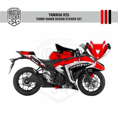 Yamaha R25 Turbo Shark Design Görsel Kırmızı