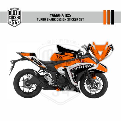 Yamaha R25 Turbo Shark Design Görsel Turuncu