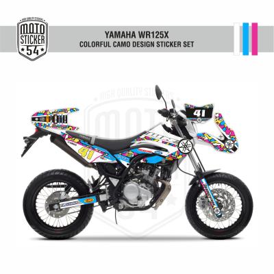 Yamaha WR125X Colorful Camo Design YENİ KALIP Görsel Renkli 1